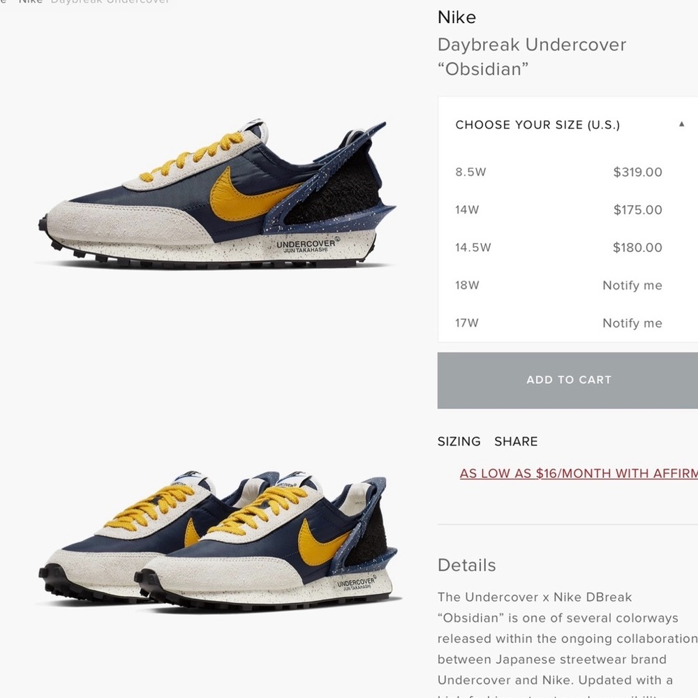 Nike Obsidian sneakers NWB